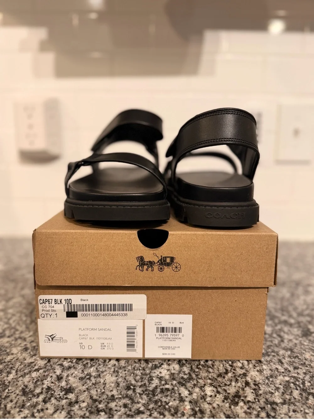 Women’s Coach Platform Sandal (Black)